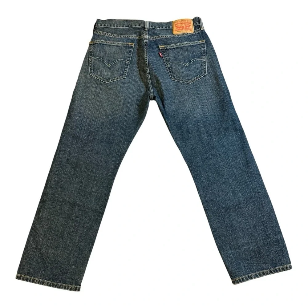Levi's 505 Straight Fit‎ Jeans Mens 34x29 Blue Cotton  Medium Wash Fits 32 X 27